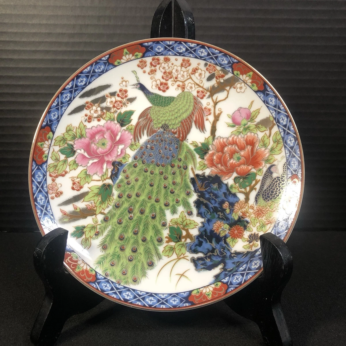 超希少価値‼️孔雀と花の陶器皿 直径約30cm 孔雀板收藏日本碗盘1900-现在| eBay