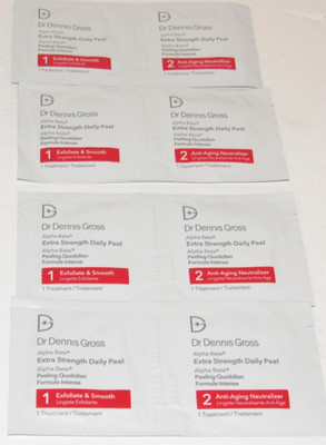 4 Sets Dr Dennis Gross Lot Alpha Beta Extra Strength 2 Part Daily Peel