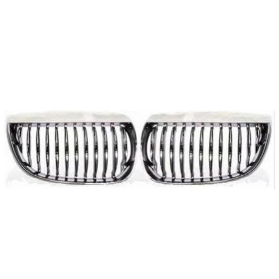 Chrome + Black Rear Fits For BMW 1 Series E81 E87 NEW 04-07 Front Grille 130i Foto 3 de 4