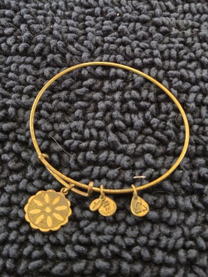 2015 Alex and Ani Lemon Charm ZEST FOR LIFE Confident Bracelet Gold Tone Retired