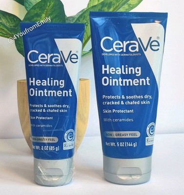 Set of 2 - 5 oz & 3 oz CeraVe Healing Ointment Skin Protectant (8 oz total)