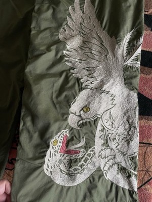 Olive Maharishi Eagle Vs Snake Embroidered Loose Snopants Size XL XXL