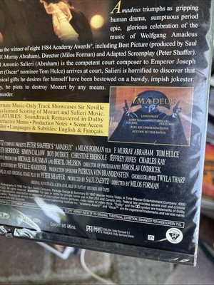 Amadeus 1984 (1997 Time/Warner, DVD, Milos Forman, Rated PG) Tom