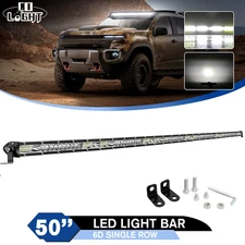 Roof Slim 50" LED Light Bar Spot Flood Combo Work SUV Boat Driving Offroad ATV