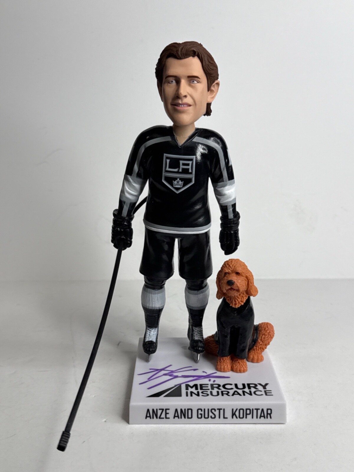 Anze Kopitar Autographed Signed Los Angeles Kings LA Kings Bobblehead W Pet Dog PSA 3C91530 