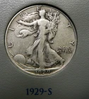1929-S Walking Liberty Half Dollar  -  Fine +  /  Very Fine  (2)