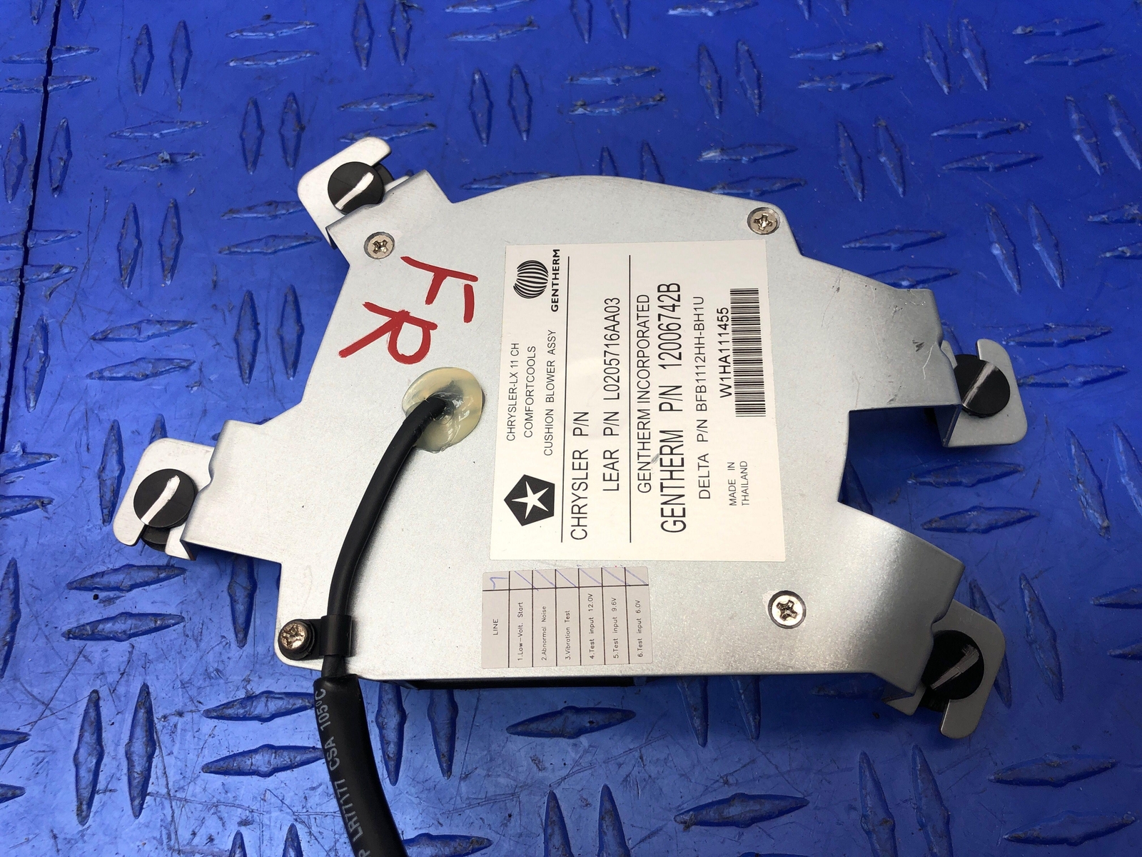 2013-2021 MASERATI QUATTROPORTE FRONT RIGHT LOWER SEAT CUSHION BLOWER MOTOR FAN