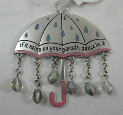Xtop If it rains on your parade dance in it SHOWER OF JOY Umbrella Ornament Ganz