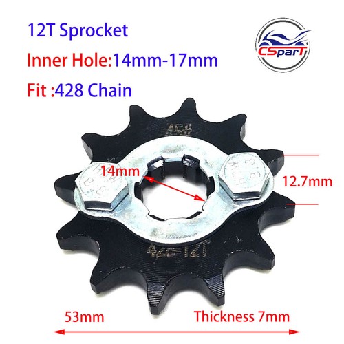 428 Chain Front Sprocket for Honda Lifan ZongShen ATV Quad Dirt bike Buggy Parts - Picture 10 of 23