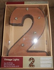 Vintage Lights Marquee Style 12-in Antique Br...