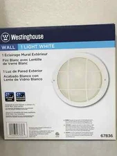 Westinghouse Lighting 6783600 One-Light Exterior Wall Fixture, White Finish on