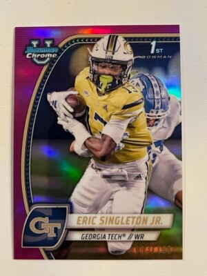 ERIC SINGLETON JR. 2024 Bowman University Chrome FUCHSIA Refractor # 3/150