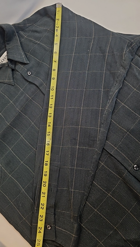 Alfani Men's Forest Green w/ Gold Long Sleeve Shirt Sz Lg Rayon/Polyester - Picture 10 of 11