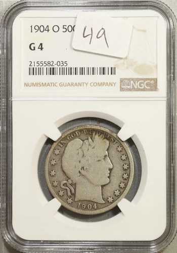 1904-O Barber Half Dollar 50c NGC G-04 #2-035