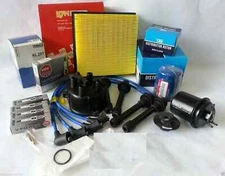 Cap-Rotor-NGK Wires-Spark Plug-Oil-Fuel-Filter Tune Up Kit for Honda CRV 99-01