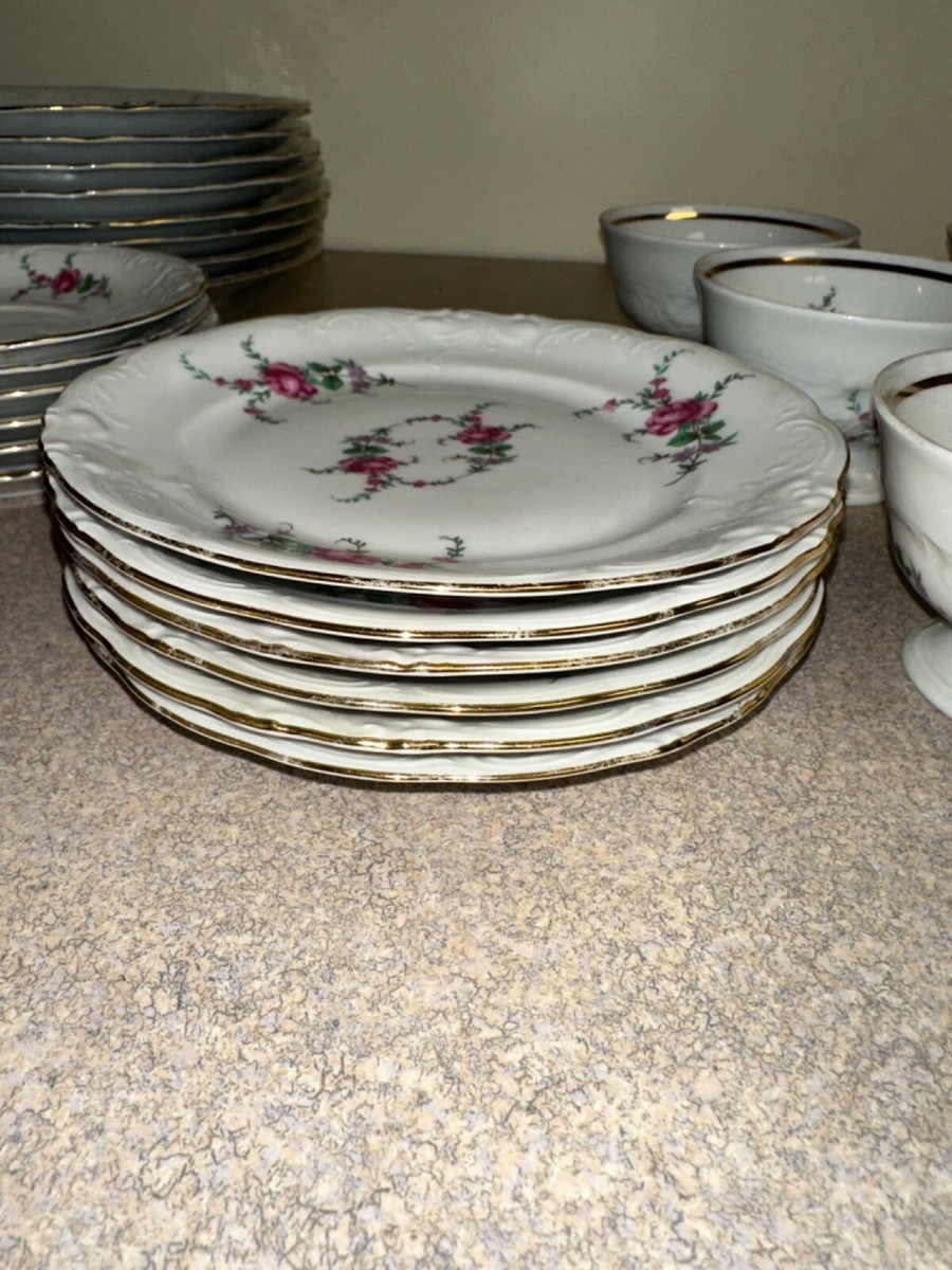 Royal Kent Poland China Bavarian Rose 36 Piece Formal Dining Set