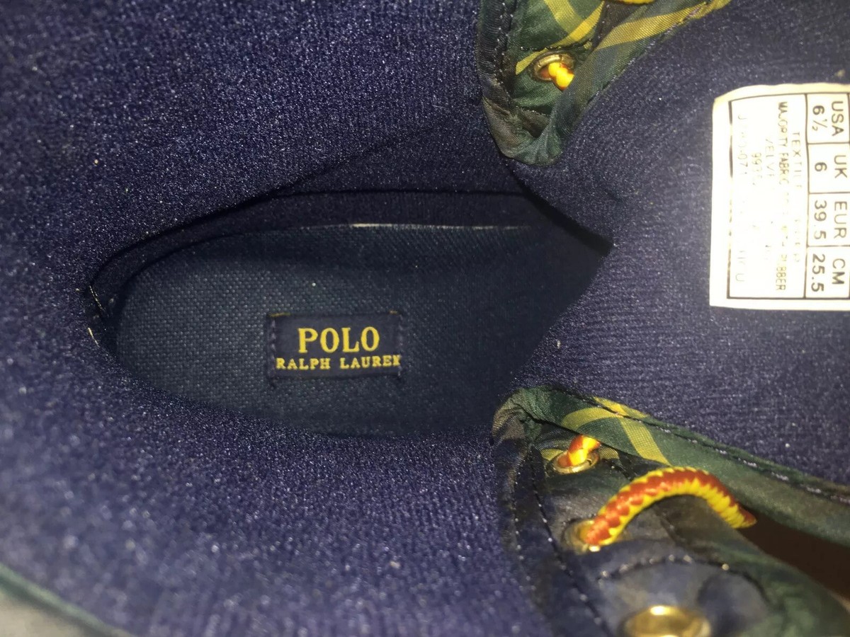 Polo Ralph Lauren Plaid Tartan Snow Rain Boots Sz 6.5 Green  display picture 1