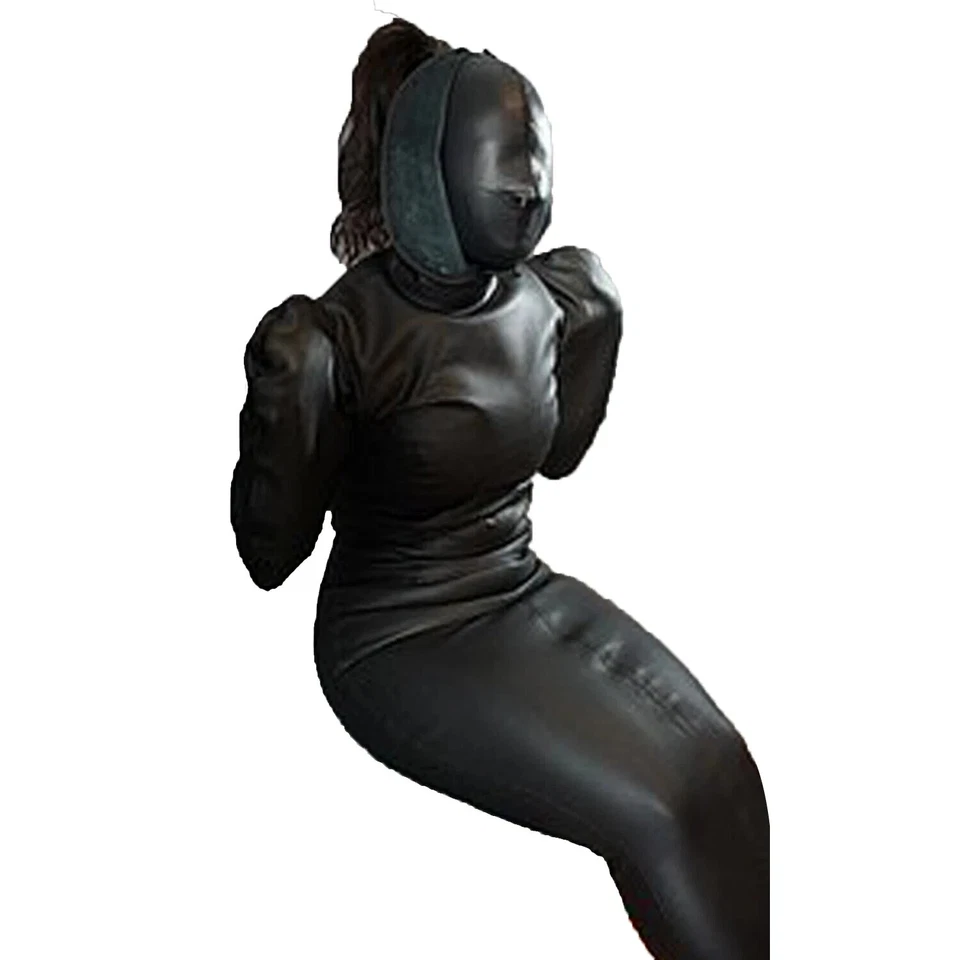 Brazalete BDSM de cuero genuino Bondage Sujeción Mono Equipo de esclavo Disfraz Foto 2 de 4