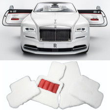 🔥 Sheepskin Floor Mats Fits Rolls Royce Spectre Ghost Cullinan Phantom Dawn 🔥