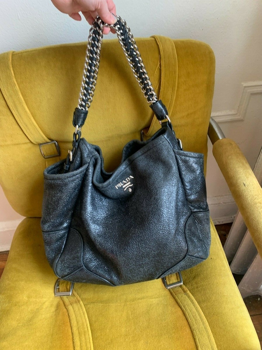 AUTHENTIC PRADA CERVO LUX HOBO BAG | eBay