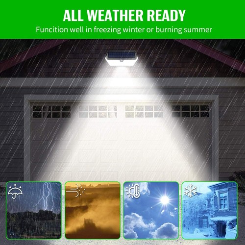 Pack 2 Luces Luz Solar Exterior Super Brillante 190 LED 3300 Lumens Impermeable - Imagen 4 de 9