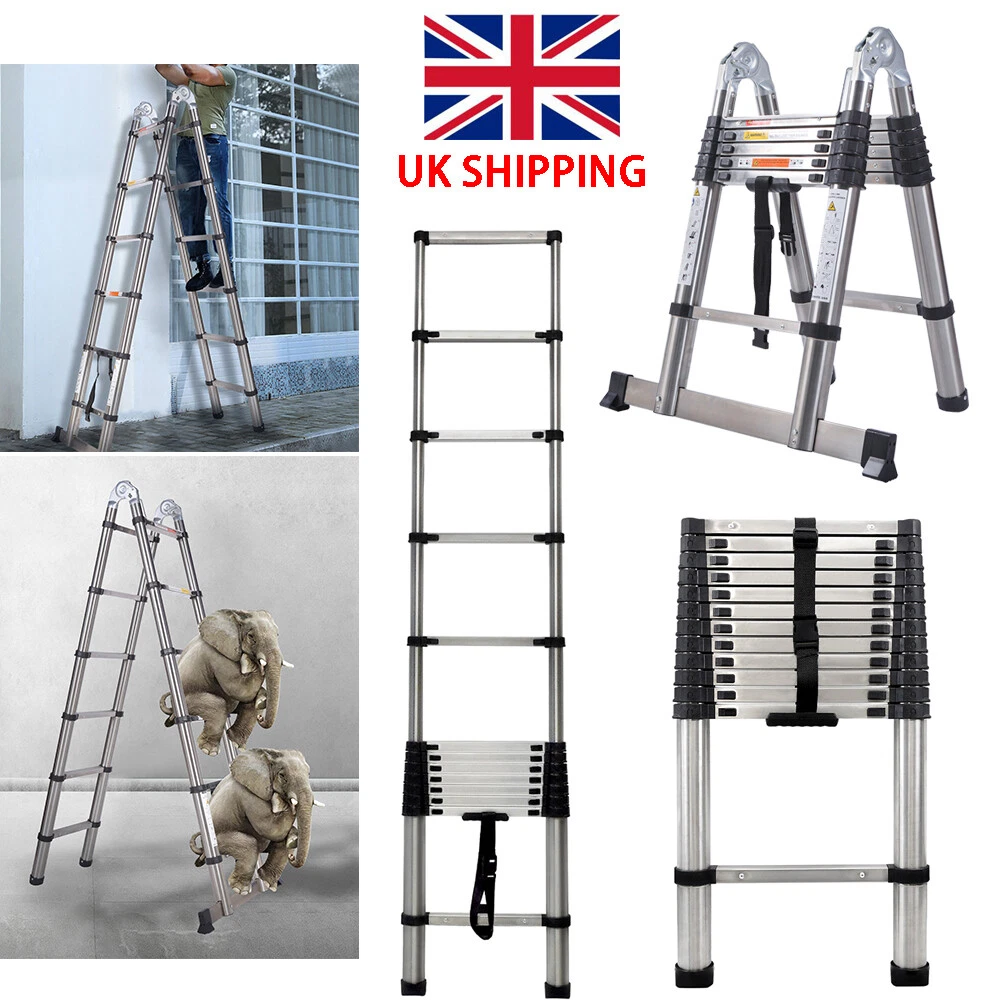 Aluminium Telescopic Ladders Step Ladder Extendable Long Extension