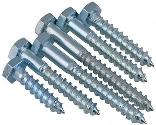 M10 / 10mm HEX HEXAGON HEAD WOOD SCREW COACH SCREWS BOLTS ZINC PLATED ALL LENGTH - Picture 7 of 7