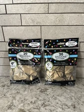 TWO Amscan 9" New Gold Pearlized Balloons  20 Ct Packages Helium Quality- 40 Ct