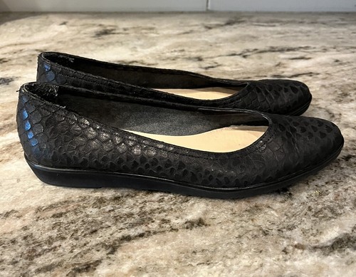 Salvatore Ferragamo Boutique Python Ballet Flats Black Women’s Size 6.5 - Picture 3 of 13