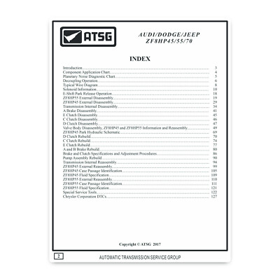 845RE 8HP45 ZF8 Transmission Book - Technical Rebuild Manual ATSG