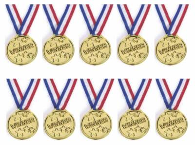 1 bis 96 Gold Sieger Medaille Olympia Kinder Medaillen Ideal Party Tütenfüller SPORTTAG