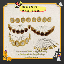 45 Pcs Brass Wire Wheel Brush Set for Dremel Rotary Tool - Polishing Cleaning