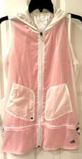 Vintage Womens Adidas Windbreaker Vest Clima365 S Hooded Sleeveless Jacket White