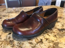 Santia Women's Danish Clogs Shoes Size 36 Brown Leather