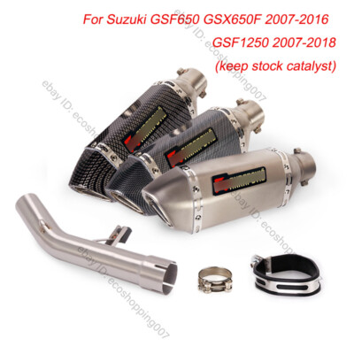 For Suzuki GSF 650 Bandit 1250 2007-2016 Exhaust Mid Pipe Slip On 51mm Muffler