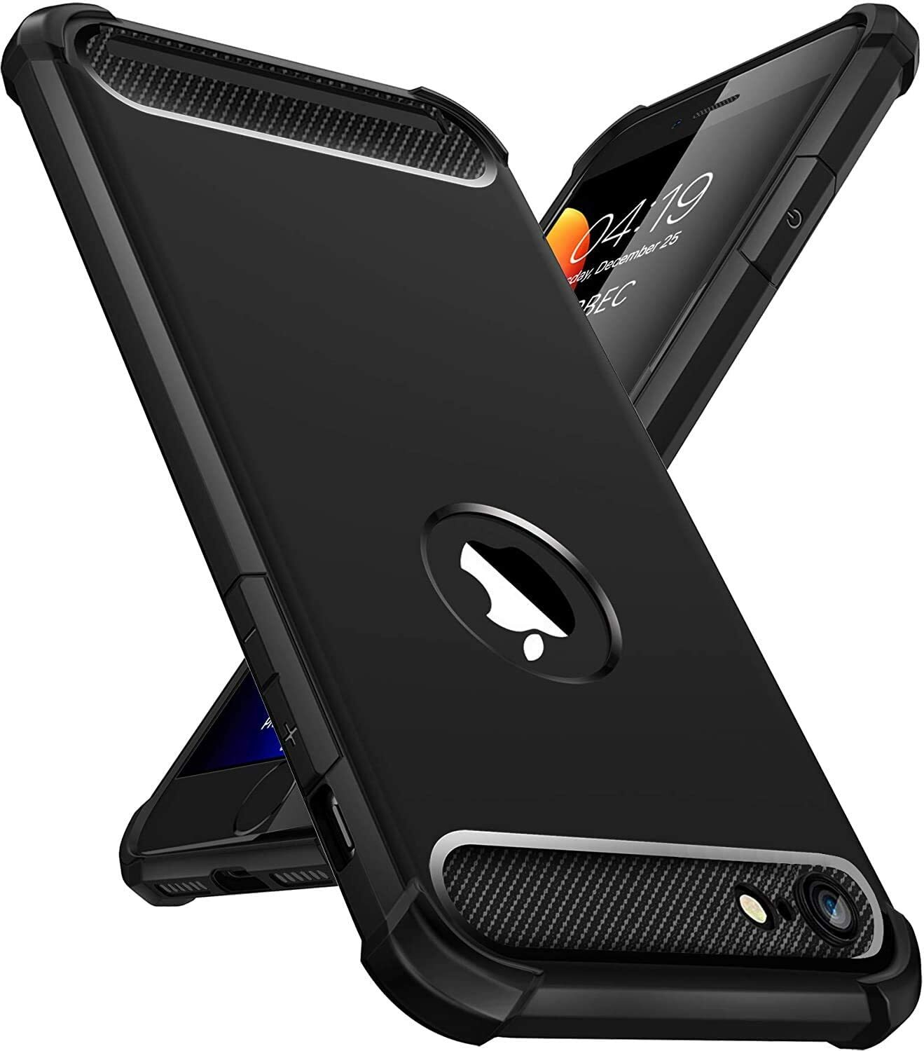 Slim Black Card Holder Case for iPhone 7/8 4.7