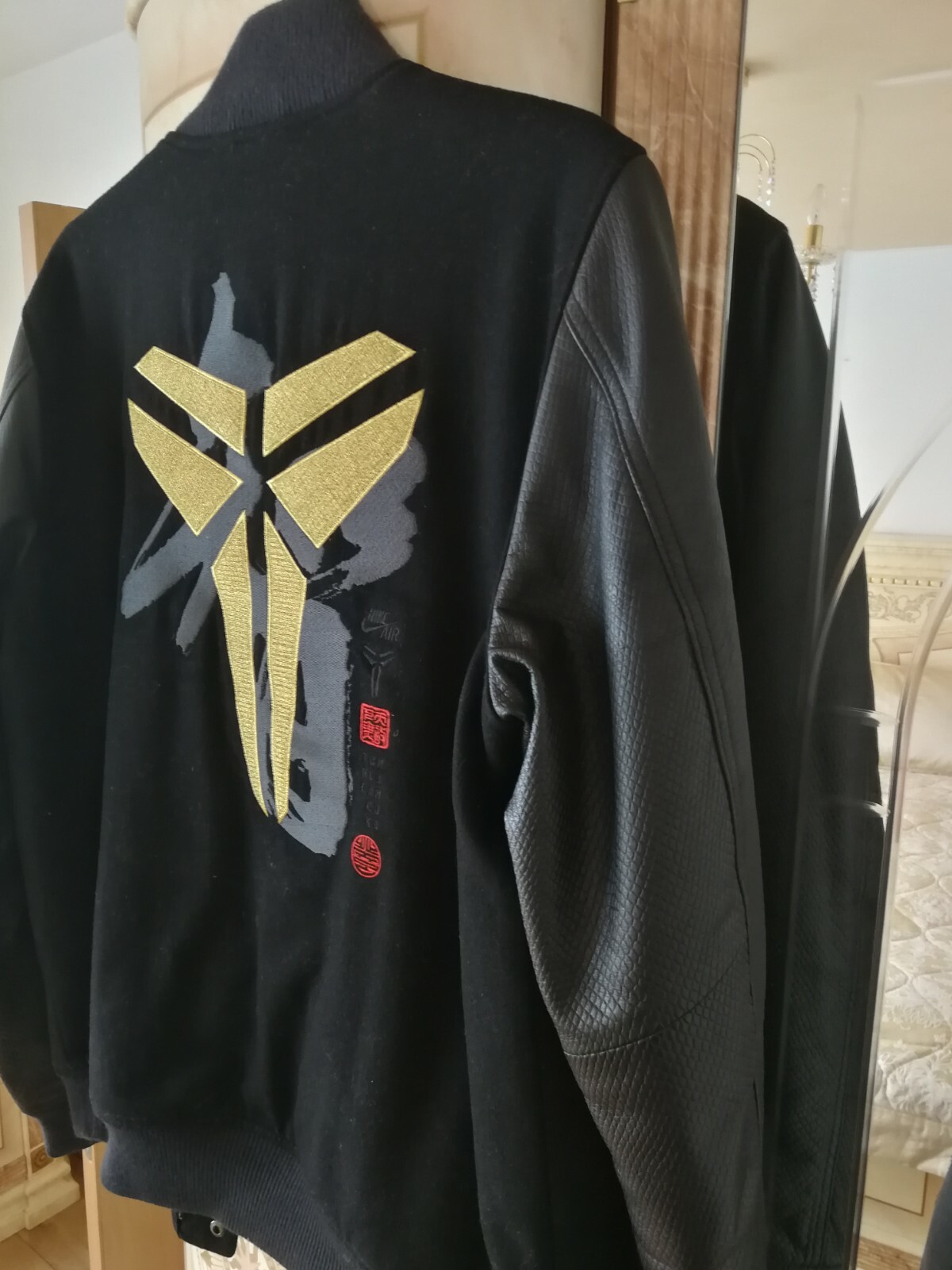 NIKE BLACK MAMBA KOBE Leather jacket | eBay