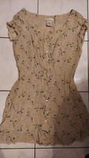 Ladies Banana Republic Mini Dress Women Sz 4 Floral Short Sleeve Rayon