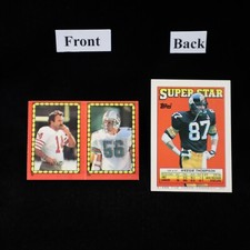 1988 Weegie Thompson Steelers #26 BACK #62 Ray Wersching / John Offerdahl FRONT