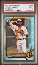 2022 Bowman Draft SKY BLUE #BD1 YORDANY De Los SANTOS Pittsburgh Pirates PSA 9