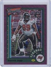 2022 CLASSICS TIMELESS TRIBUTES WARREN SAPP #132 PREMIUM PURPLE LEGENDS 5/50