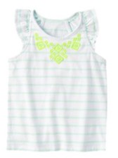 NWT Gymboree Girls BLUE SAFARI Striped Top Shirt Tee NEW Size 5