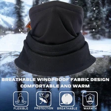 Winter Neck Warmer Gaiter Windproof Fleece Ski Face Mask Scarf for Cold Weather