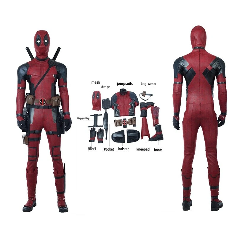 Deadpool Disfraz Unisex de cuero de imitación