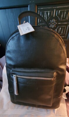 Kenneth Cole Reaction- Black Leather backpack. NWT. Never  display picture 3