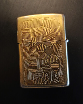ZIPPO FEUERZEUG VERGOLDET NIAGARA FALLS CANADA INITIAL PANEL