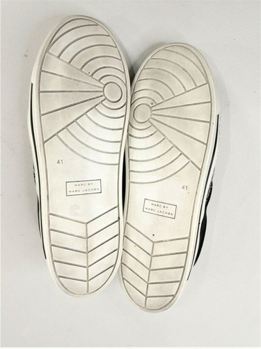 Marc by Marc Jacobs Black Suede Silver Glitter Slip On Sneakers EU 41 US M8 W10 - Picture 6 of 7