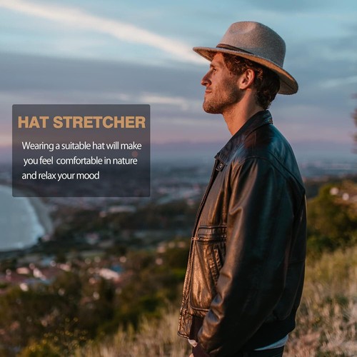 Hat Stretcher for Fitted Hats Adjustable to All Two Sizes 7 1/4, Black  - Picture 6 of 8