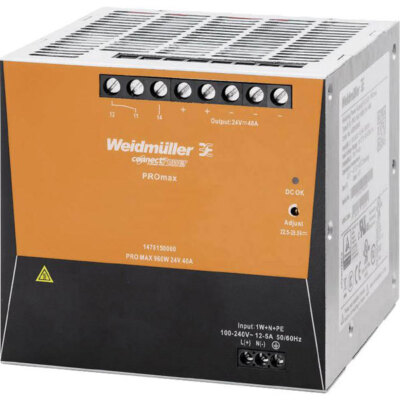 Weidmüller 1478150000 PROMAX PSU 960W 24V 40A Track Mounted DIN