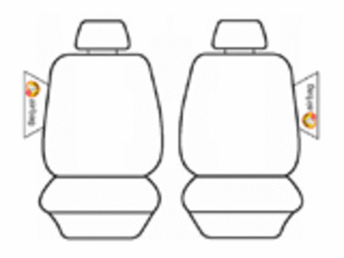 Canvas Black Seat Covers Suits Mitsubishi Triton Dual Cab MQ/MR DC 5/2015-11/202 - Picture 2 of 11